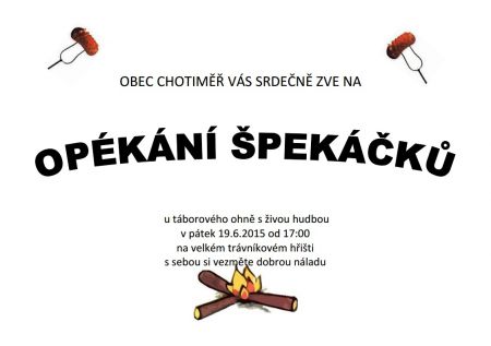 Opékání špekáčků
