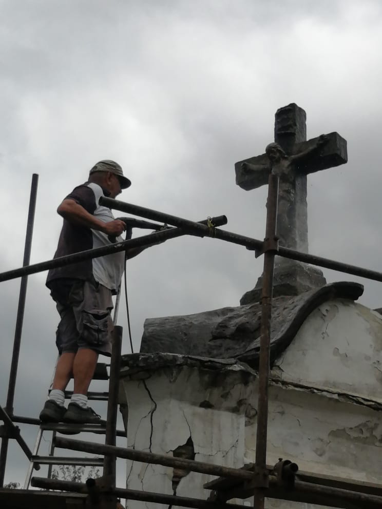 Oprava kaple na Opuce